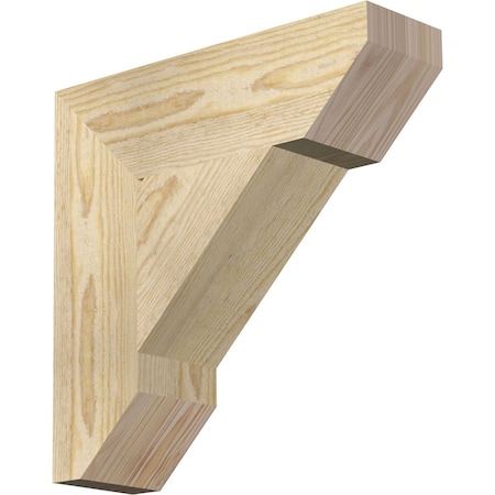 Ekena Millwork Traditional Slat Rough Sawn Bracket, Douglas Fir, 4"W x 14"D x 14"H BKT04X14X14TRA06RDF